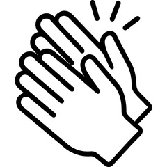 Minimalist clapping hands icon