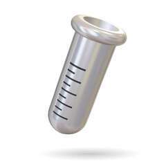 3d Realistic Test Tube. Vector illustration. Advertising for hospital or pharmaceutical company. Sign for pharmacy