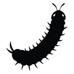 caterpillar on white background