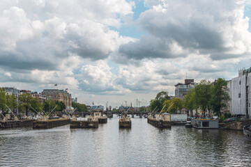 Typical view of Amsterdam from its waterways