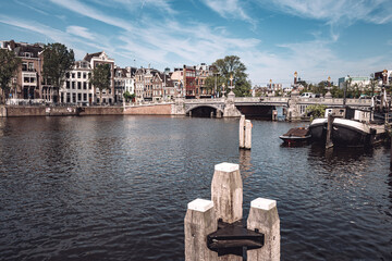Typical view of Amsterdam from its waterways