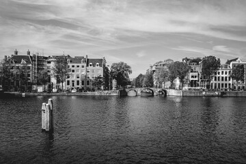 Typical view of Amsterdam from its waterways