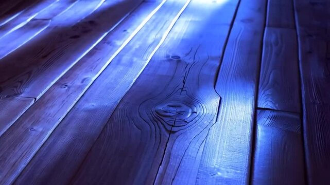Close-up of Indigo-toned wooden planks