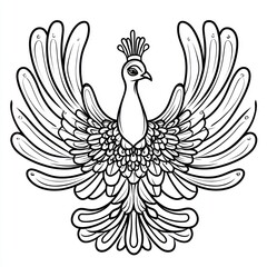 Obraz premium Ornate Peacock Symbol Graphic Design