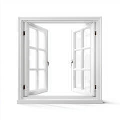 Elegant White Window Design , white background cut out PNG