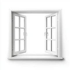Elegant White Window Design , white background cut out PNG