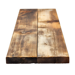 Wooden plank isolate on white background