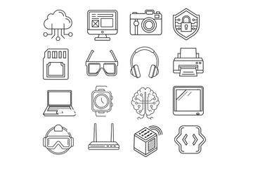 education icons set