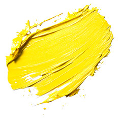 yellow paint splash isolated