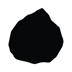 black stone isolated on white