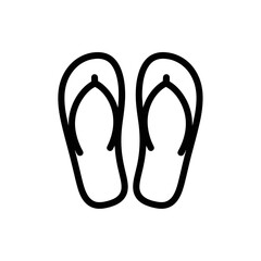 Pair of Flip-Flops Outline Icon