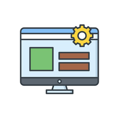 Desktop Application or Website Interface with Settings Gear Icon