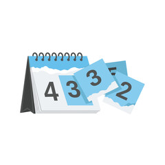 Desktop Flip Calendar Showing Countdown or Date Change