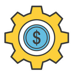 Financial Automation or Monetary Settings Gear Icon