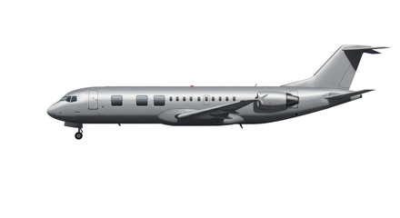 Isolated Private Jet Airplane