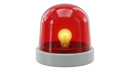 Isolated Red Emergency Light