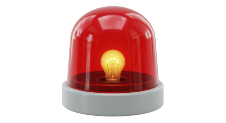 Isolated Red Emergency Light