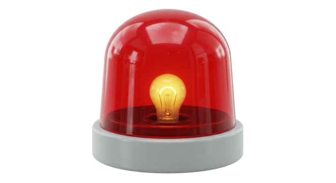 Isolated Red Emergency Light