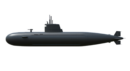 Isolated Submarine - Underwater Vessel