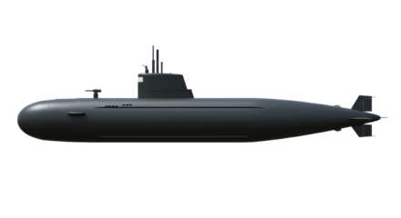 Isolated Submarine - Underwater Vessel