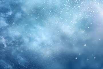 Deep Cool Blue Foggy Texture with Light Particles – Frozen Atmosphere
