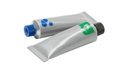 Isolated Paint Tubes