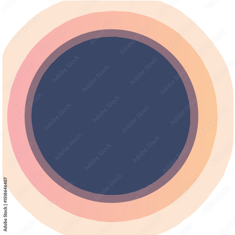 Poster abstract concentric circles with soft gradient colors create a calming effect