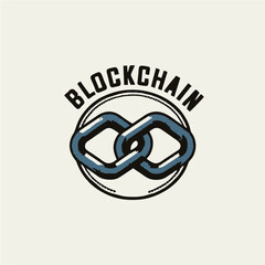 Obraz premium Blockchain Logo – Crypto Chain Link Symbol