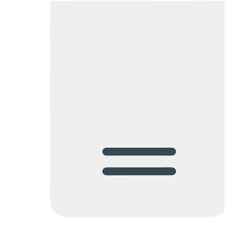 Simple minimalist icon of two equal horizontal lines inside a rectangle with rounded corners