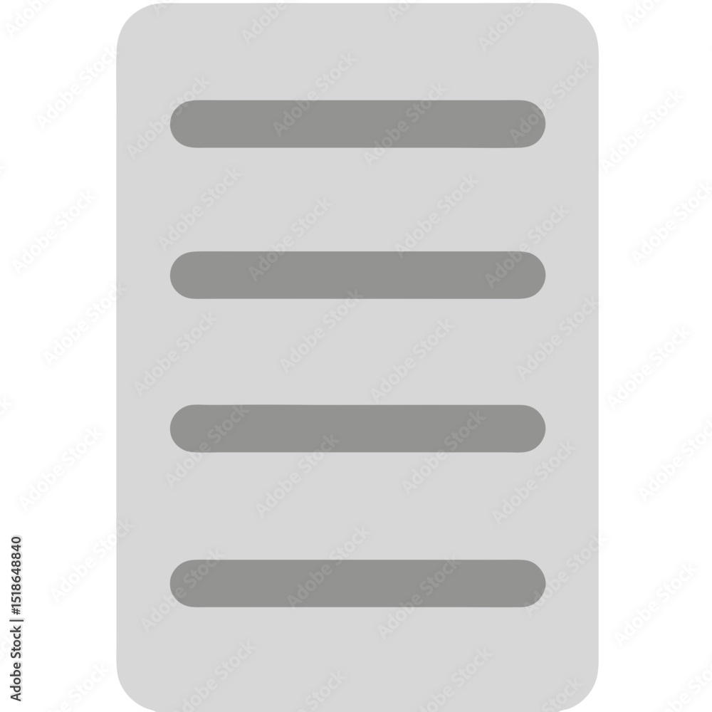 Poster minimalist document icon representing information structure and organization