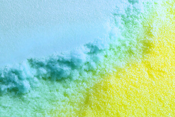 Frozen Sherbet Texture in Mint and Lemon – Summer Coolness