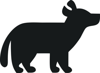 Simple Black Dog Silhouette Vector Simple Black Dog Silhouette Vector