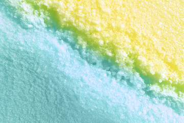 Colorful Sherbet Ice Texture – Cool Blue and Yellow Gradient