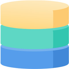 Obraz premium Abstract illustration of stacked cylinders representing data, growth, and hierarchy