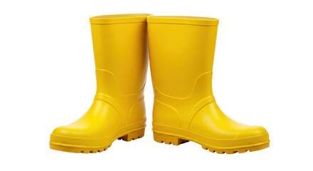 Isolated Yellow Boots