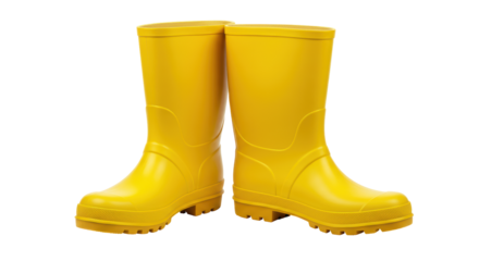 Isolated Yellow Boots