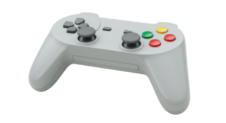 Isolated Video Games Controller on White Background