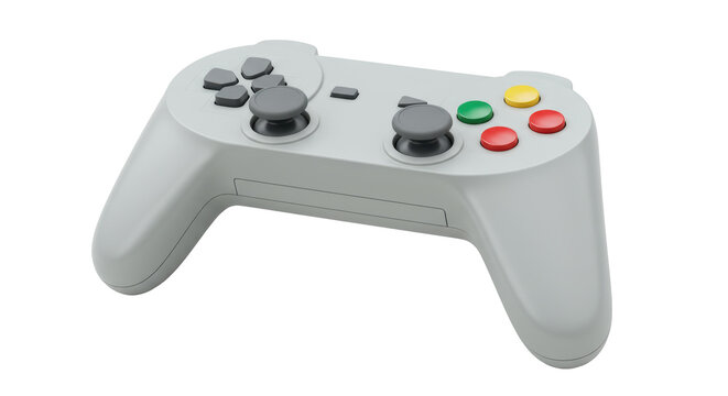 Isolated Video Games Controller on White Background