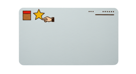 Isolated Rating Card