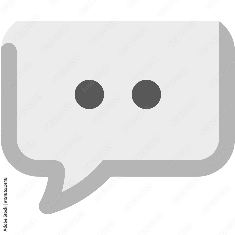 Aufkleber simple modern message bubble icon with dots to represent a conversation or text