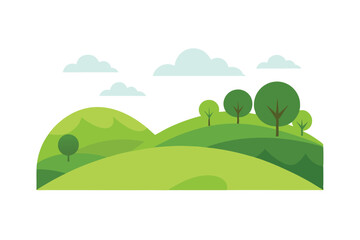 Obraz premium landscape with trees and mountains