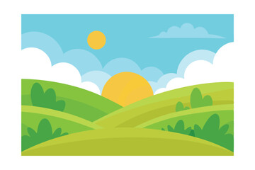 Obraz premium summer landscape with trees