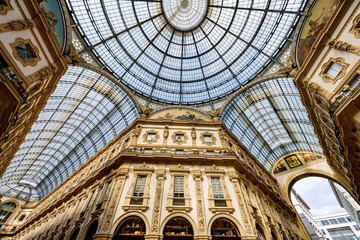 Milan, Italy: With its distinctive glass dome and cast iron roof, the massive Galleria Vittorio Emanuele II off the historic Piazza del Duomo is home to Milan's most luxurious shops.