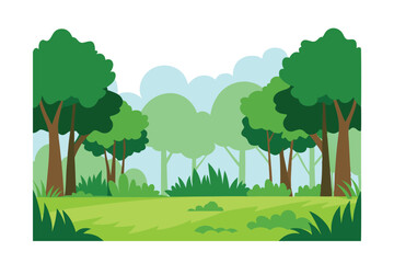 landscape with trees and mountains