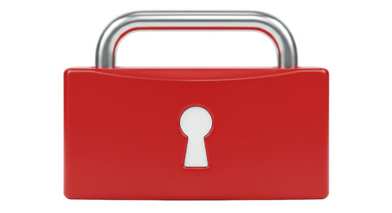 Isolated Red Padlock