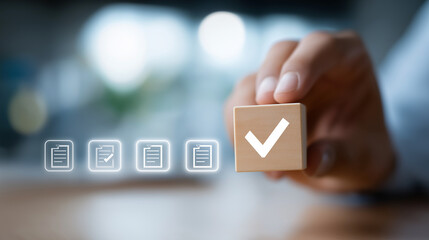 Quality Control Process with Certification Dashboard in Office Environment