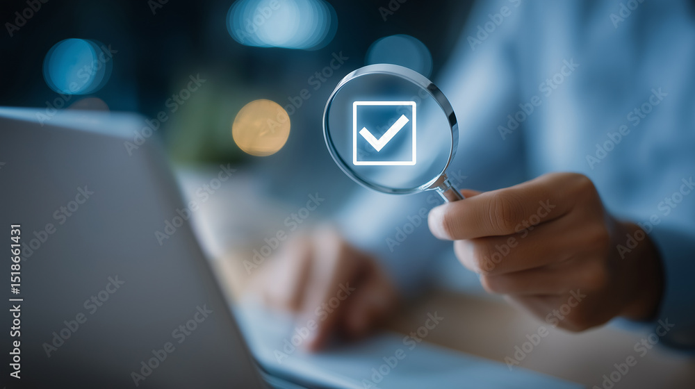 Poster quality control verification in a modern workspace