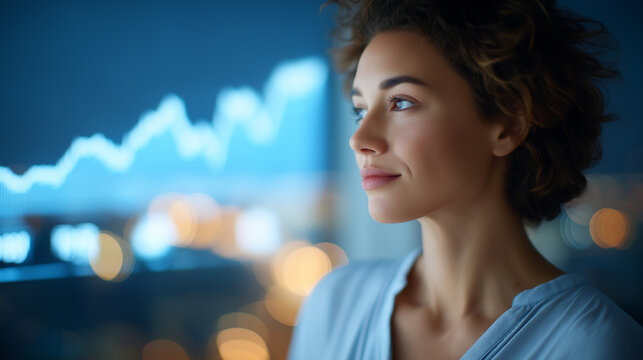 Businesswoman Analyzing Cost Optimization and Quality Control Dashboard