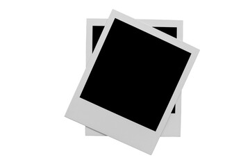 Two empty white frames with a black background, placed one below the other. Ideal for adding an...