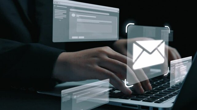 Business person checking email inbox, organizing and prioritizing messages for better productivity. Learn smart email techniques for effective communication. UUID - Powered by Adobe
